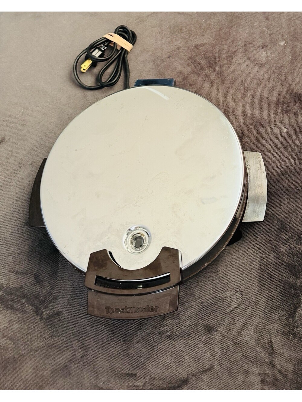 Toastmaster Chrome Waffle Maker Baker Model 442A 650 Watts Tested Works Vtg